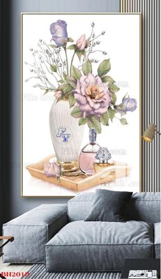 File gốc File tranh bình hoa B2019 (trang trí) cho phòng khách