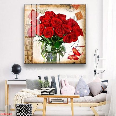 File ảnh File tranh bình hoa B2049 (gốc) cho trang trí nội thất