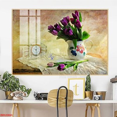File in ấn File tranh bình hoa B2060 (bản gốc) chất lượng cao