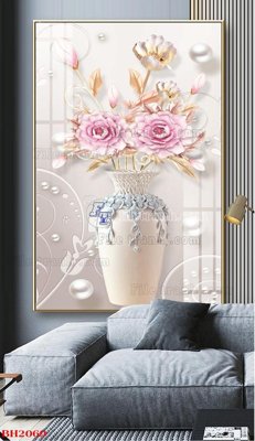 File gốc File tranh bình hoa B2069 cho in ấn và thiết kế