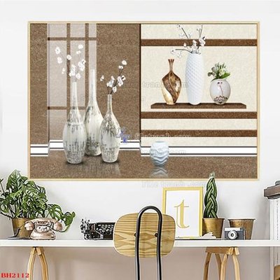 File in trần File tranh bình hoa B2112 (bản gốc) bầu trời