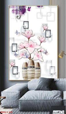 File tranh File tranh bình hoa B2119 (bản gốc) trang trí văn phòng