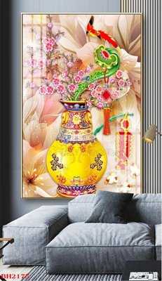 File ảnh File tranh bình hoa B2175 (gốc) in poster