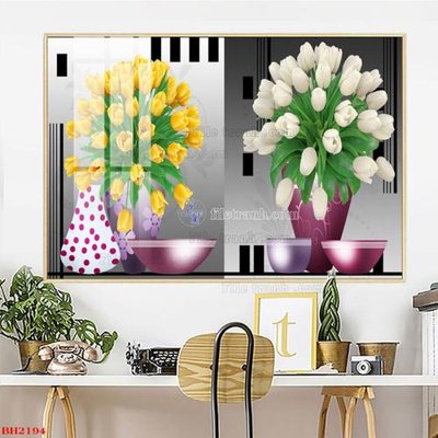 File gốc File tranh bình hoa B2194 (PSD/TIFF) độ phân giải cao