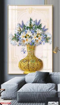 File in trần File tranh bình hoa B2200 (bản gốc) đại dương