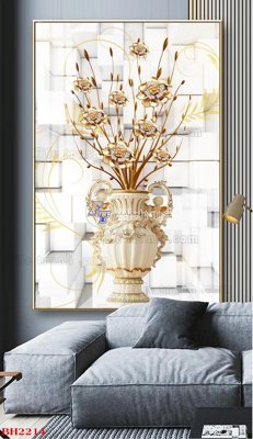 File gốc File tranh bình hoa B2214 (phong cách) tối giản