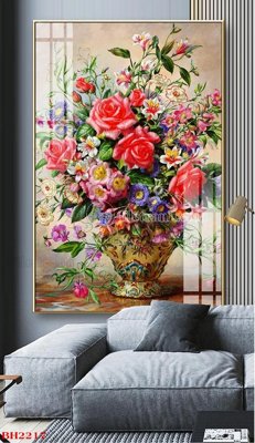 File in trần File tranh bình hoa B2217 (bản gốc) trời sao