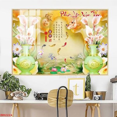 Chi tiết file gốc File tranh bình hoa B2224 (cho in tráng gương)