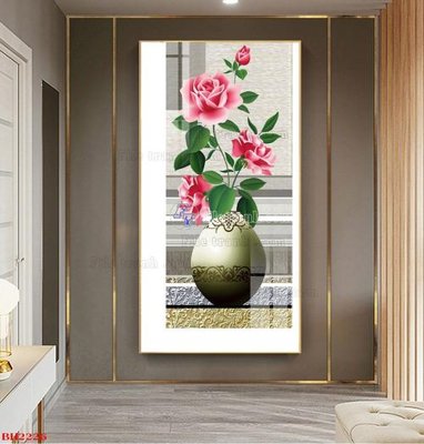 File ảnh File tranh bình hoa B2226 (gốc) in standee