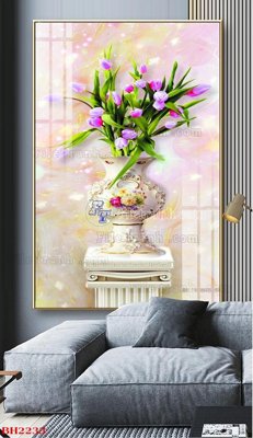 File gốc File tranh bình hoa B2233 (in mica) làm quà tặng