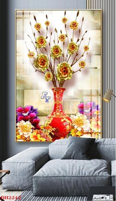 File gốc File tranh bình hoa B2242 cho in ấn và thiết kế