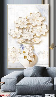 File ảnh File tranh bình hoa B2273 (gốc) trang trí khách sạn