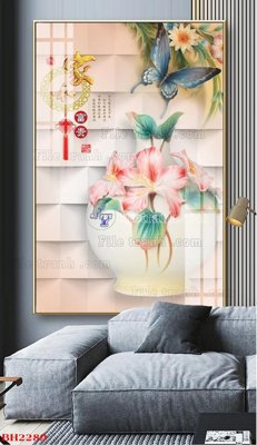 Tải file gốc File tranh bình hoa B2289 dùng cho in ấn