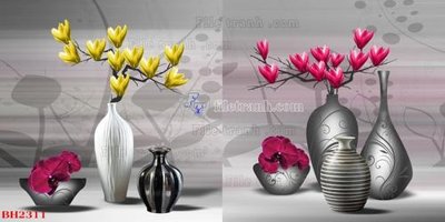 Tải file gốc File tranh bình hoa B2311 (in khổ lớn) quảng cáo
