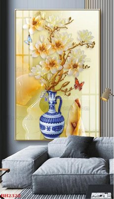 Download file File tranh bình hoa B2322 (gốc) in mica bàn thờ