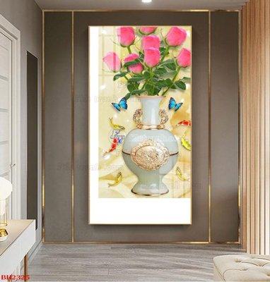 Hình ảnh file gốc File tranh bình hoa B2325 (chất lượng cao)