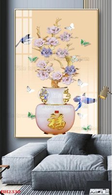 File tranh File tranh bình hoa B2330 (bản gốc) treo tường