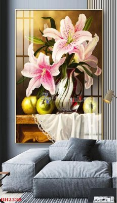 File gốc File tranh bình hoa B2338 (in 3D) nghệ thuật