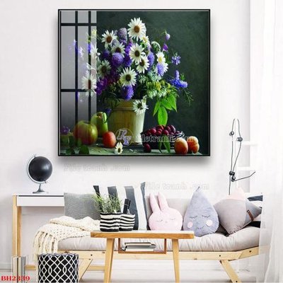 Download file gốc File tranh bình hoa B2339 (in lụa) tranh 3D