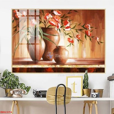 File gốc File tranh bình hoa B2374 (ảnh chi tiết) để in ấn