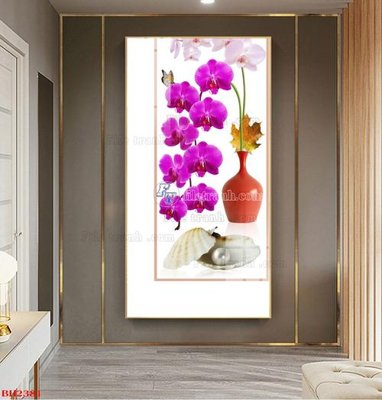 File ảnh File tranh bình hoa B2381 (gốc) in quảng cáo ngoài trời