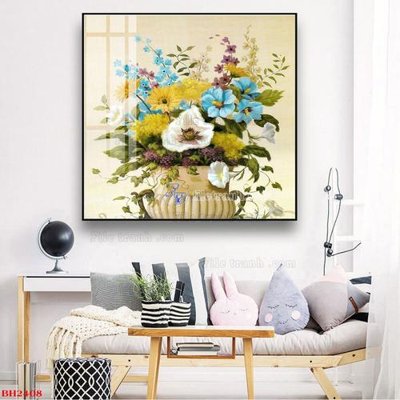 File gốc File tranh bình hoa B2408 (ảnh chi tiết) để in trần