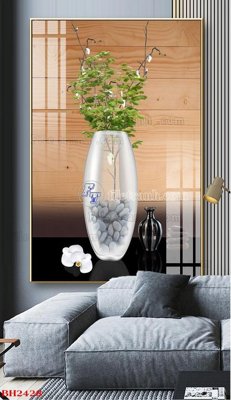 Download file ảnh gốc File tranh bình hoa B2428 để in ấn