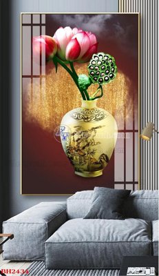 File in ấn File tranh bình hoa B2434 (bản gốc) chất lượng cao