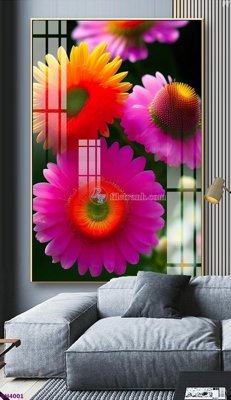 File ảnh File tranh bình hoa 5D hoa đẹp BH4001 (gốc) dùng in Pano