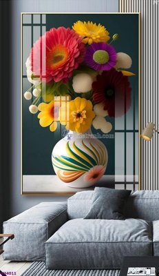 File PSD File tranh bình hoa 5D hoa đẹp BH4011 (gốc) nhiều lớp (multi-layer)
