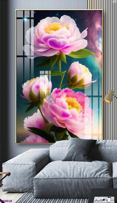 File gốc File tranh bình hoa 5D hoa đẹp BH4018 (cho in UV) siêu nét