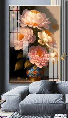 Download file gốc File tranh bình hoa 5D hoa đẹp BH4027 (in lụa) cao cấp