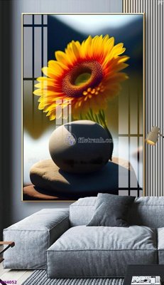 File tranh gốc PSD File tranh bình hoa 5D hoa đẹp BH4052 còn nguyên layer