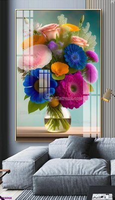 Tải file tranh File tranh bình hoa 5D hoa đẹp BH4066 (gốc) tại Filetranh.com