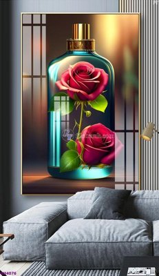 File PSD File tranh bình hoa 5D hoa đẹp BH4076 (bản gốc) cho nhà in