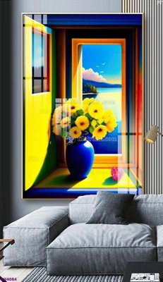 File tranh File tranh bình hoa 5D hoa đẹp BH4084 (ảnh gốc) in trần xuyên sáng