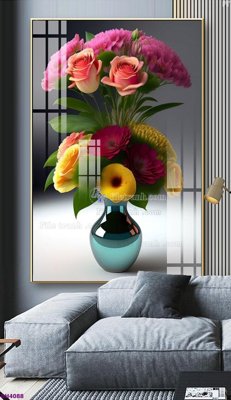 File gốc File tranh bình hoa 5D hoa đẹp BH4088 (dành cho quảng cáo)