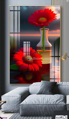 File PSD File tranh bình hoa 5D hoa đẹp BH4110 (gốc) tách lớp chi tiết