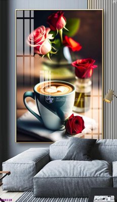 File gốc in ấn File tranh bình hoa 5D hoa đẹp BH4118 (sẵn sàng tải về)