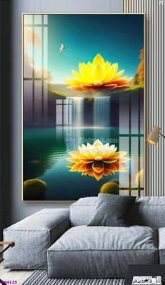 File tranh File tranh bình hoa 5D hoa đẹp BH4125 (bản gốc) in lụa 5D