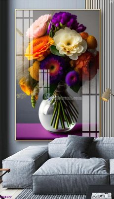 File tranh File tranh bình hoa 5D hoa đẹp BH4177 (gốc) chủ đề động vật
