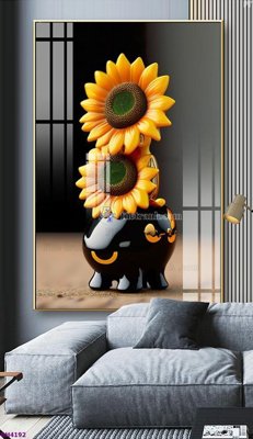 File tranh File tranh bình hoa 5D hoa đẹp BH4192 (gốc) chủ đề trẻ em