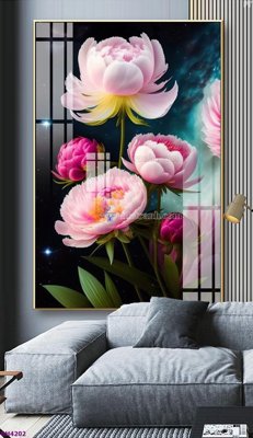 File in ấn File tranh bình hoa 5D hoa đẹp BH4202 (bản gốc) cao cấp