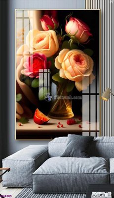 File in trần File tranh bình hoa 5D hoa đẹp BH4205 (file gốc) chủ đề vũ trụ