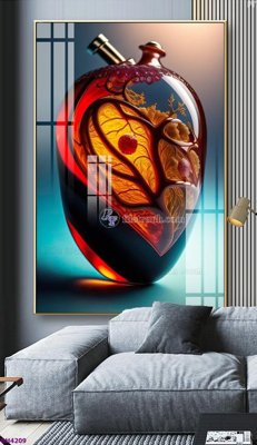 File tranh File tranh bình hoa 5D hoa đẹp BH4209 (gốc) in vải canvas