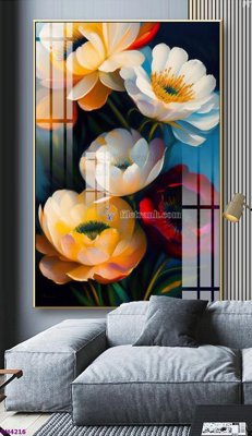 File in lụa File tranh bình hoa 5D hoa đẹp BH4216 (phong cảnh) File tranh bình hoa 5D hoa đẹp BH4216