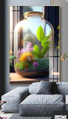 File in ấn File tranh bình hoa 5D hoa đẹp BH4219 (bản gốc) sắc nét