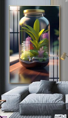 File tranh File tranh bình hoa 5D hoa đẹp BH4226 (ảnh gốc) không bị mờ