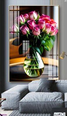 Tải file gốc File tranh bình hoa 5D hoa đẹp BH4231 (để in lụa)