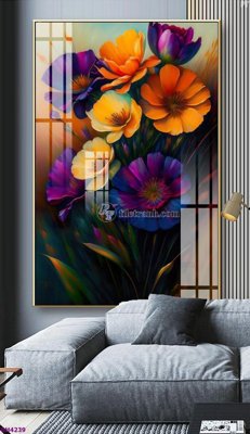 File PSD File tranh bình hoa 5D hoa đẹp BH4239 (gốc) cho designer